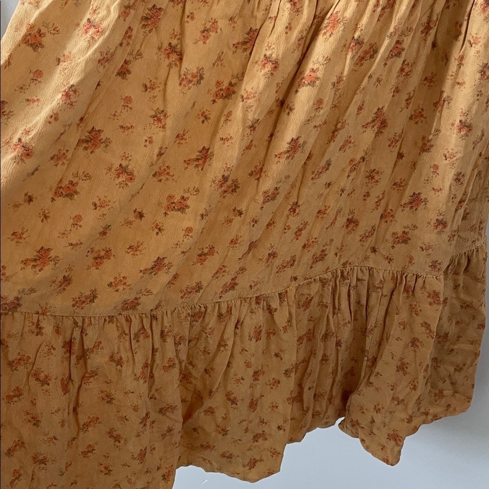 American Eagle Outfitters Mustard Floral Dress size s - Picture 4 of 7
